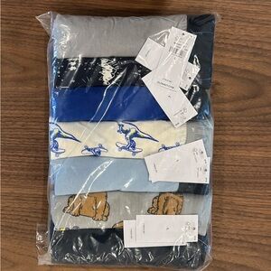Old Navy Kids 7 Pack Dinosaur Bear Underwear Set - Blue, White, Gray Size L